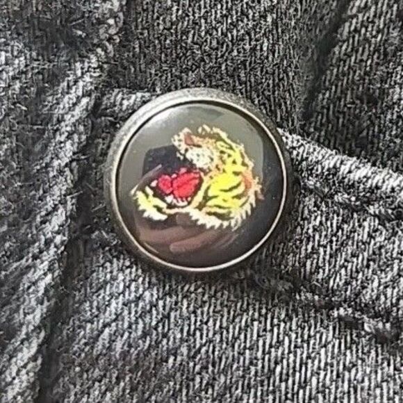 ED HARDY Jeans Slim Women’s 28x30 Tiger Head  - 10” Flare Wide Leg - Y2K - Picture 11 of 11